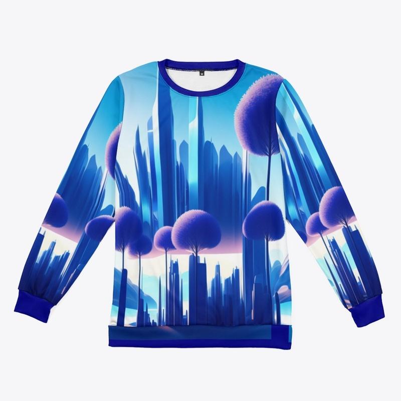 futuristic city trees rebel t-shirts