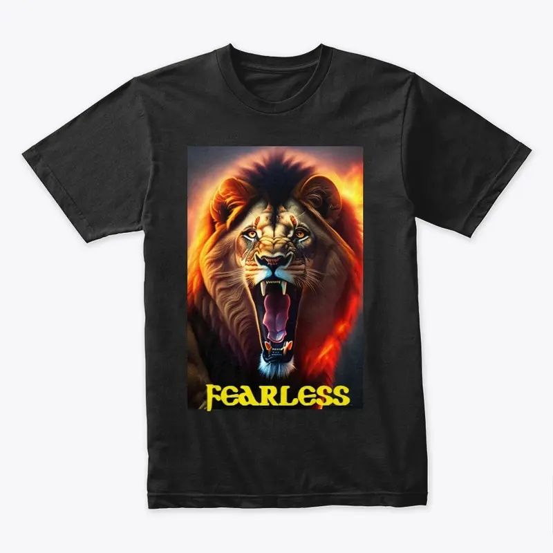 fearless lion printed