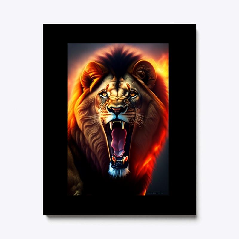 fearless lion printed