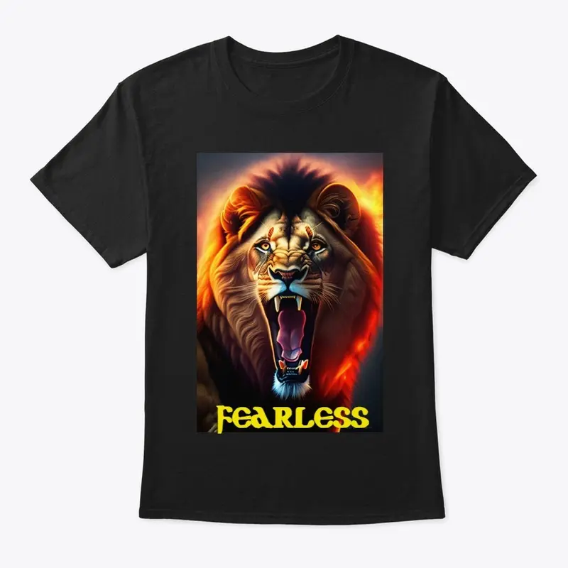 fearless lion printed